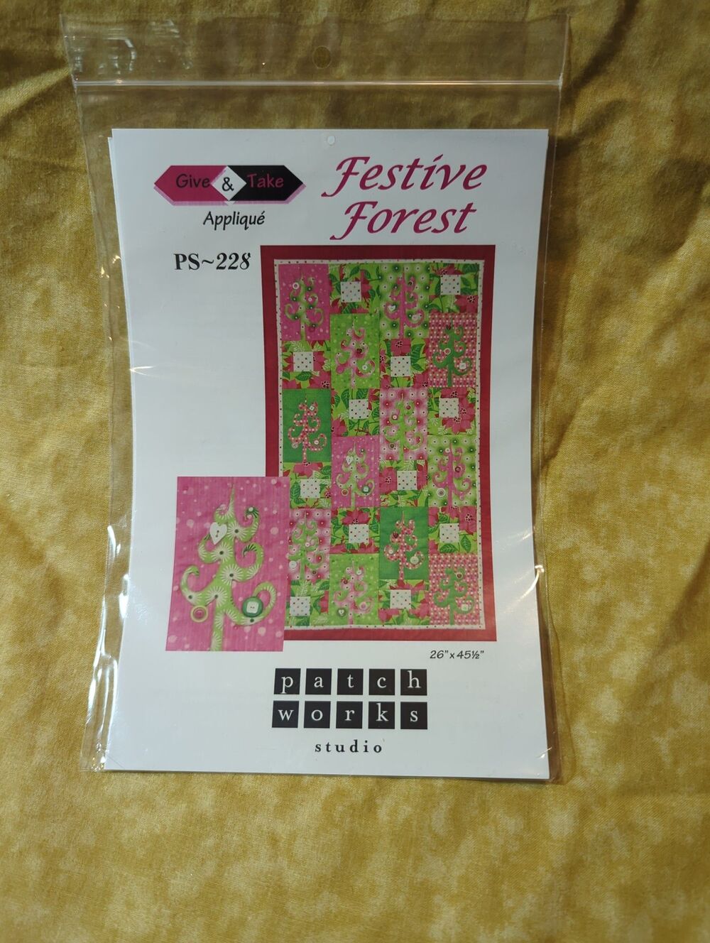 Festive Forest quilt pattern patchworks studio whimsical Christmas trees Santa